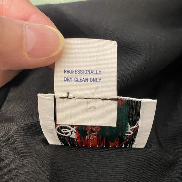 Vintage Lanz Midi Fit & Flare Dress 12 Green Floral Open Back Retro Coquette - Picture 14 of 14